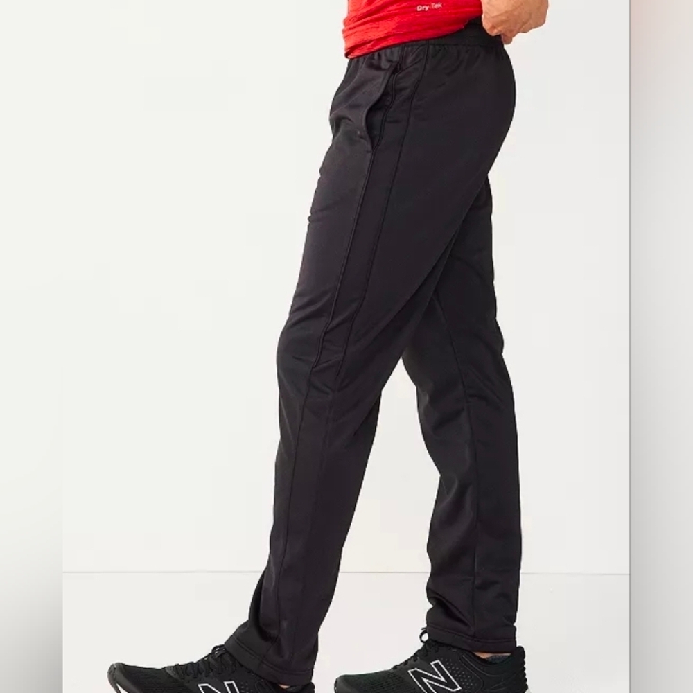 Tek Gear Men's Black Casual Tricot Track Pants EUC
